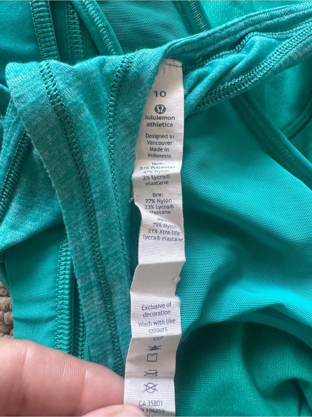 Lululemon Glide and Stride Tank Size 10 Heathered Black 2 in 1